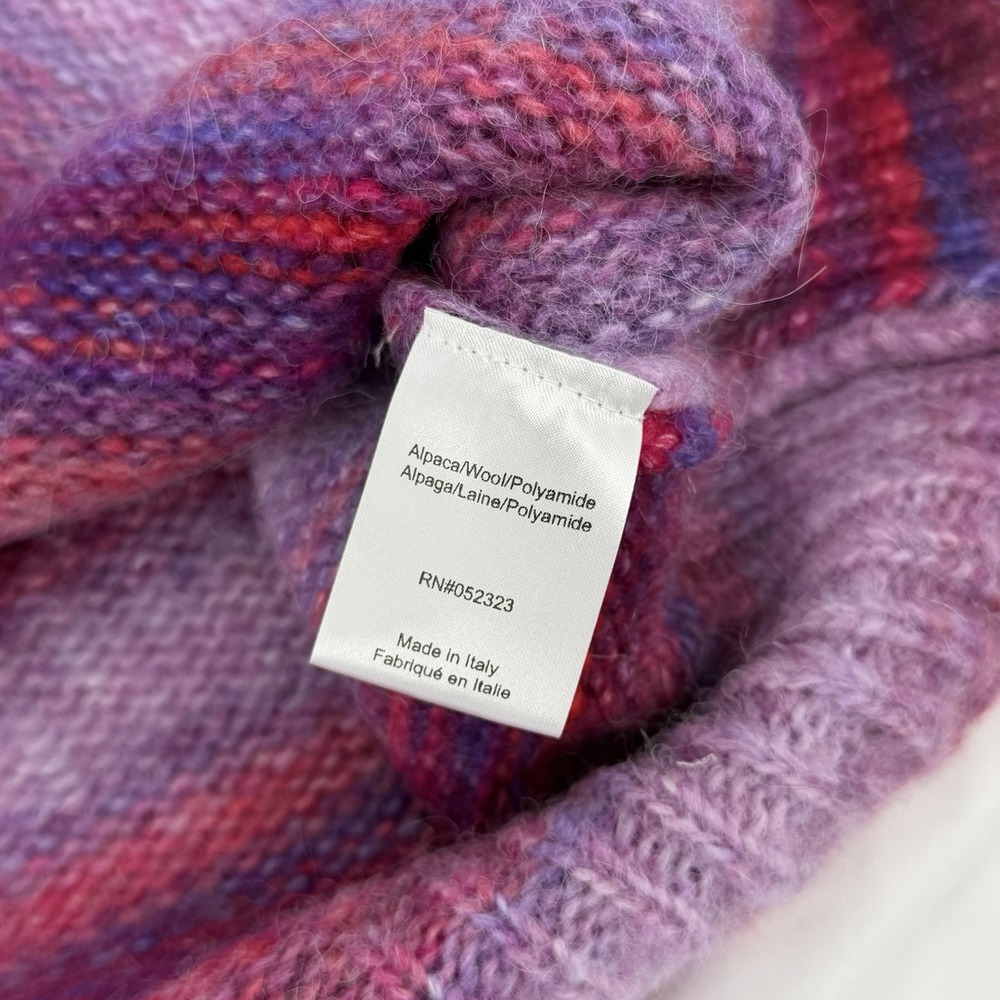 BTB Los Angeles Sz XL Sunrise Crewneck‎ Raglan Sweater Pink Ombré Wool Alpaca - Picture 6 of 10